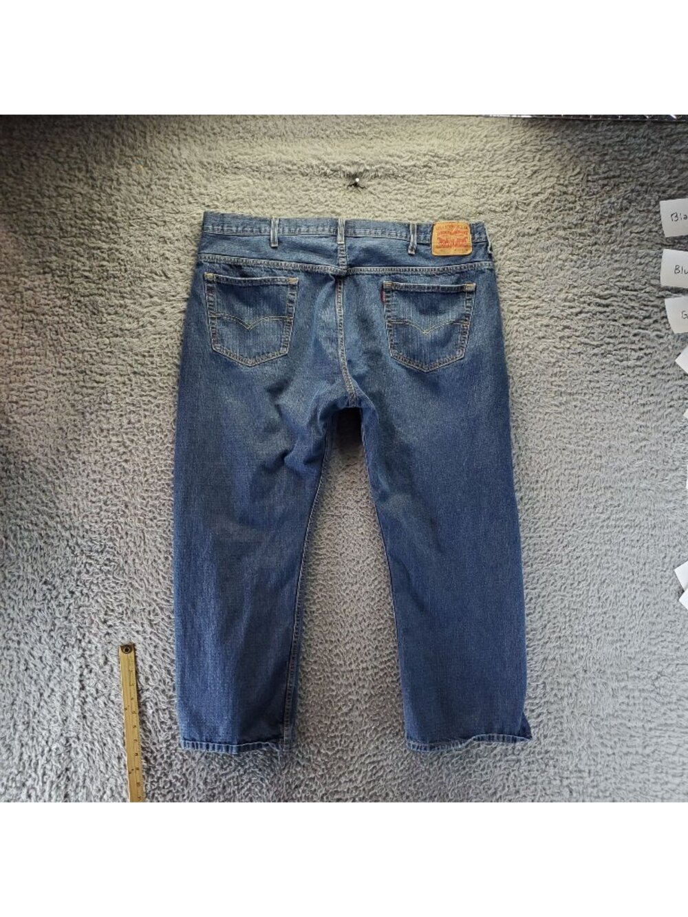 Levi Jeans Mens 44x30 Blue 569 Loose Fit Straight Leg 100% Cotton Denim *Read*